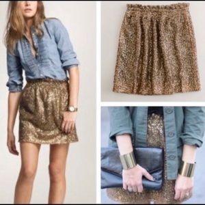 J. Crew • Sequin Elastic Waist Holiday Skirt